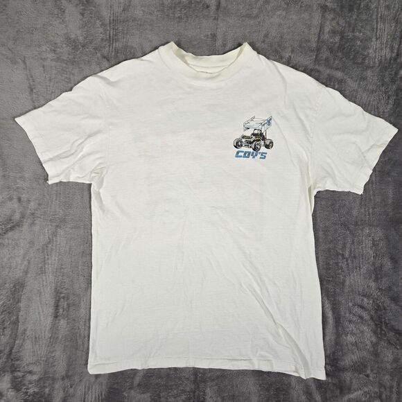 Vintage 1990 Randy Roberts Midget Racing T-Shirt Men’s Large Hanes 80s NASCAR - Picture 2 of 10